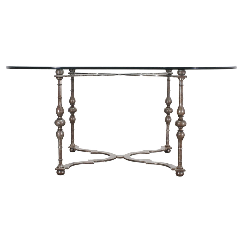 Formations Iron and Glass Baroque-Style Dining Center Table