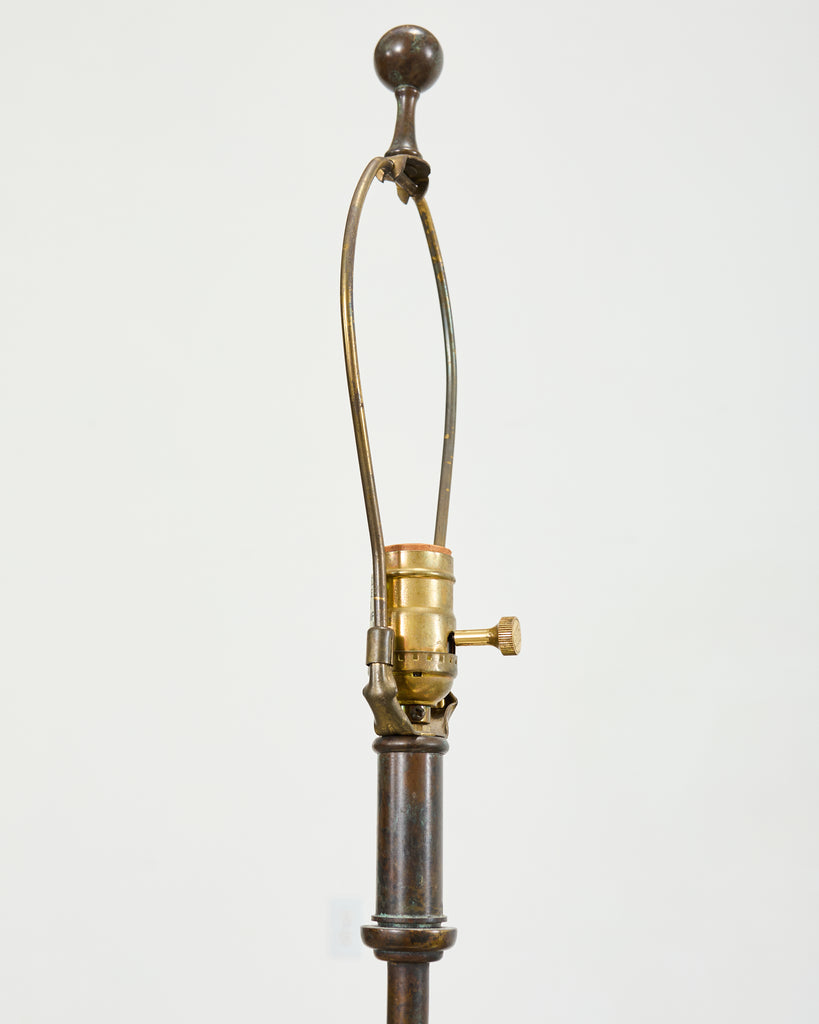 Pair of Maitland-Smith Bronze Monkey Ostrich Table Lamps