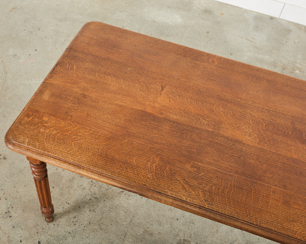 19th Century Louis Phllippe Style Oak Writing Table or Desk