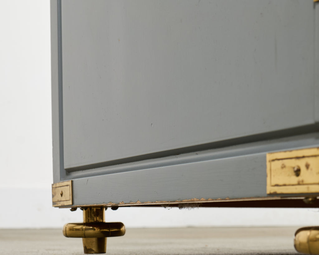 Tommi Parzinger Lacquer Marble Top Sideboard Credenza 10 Ft