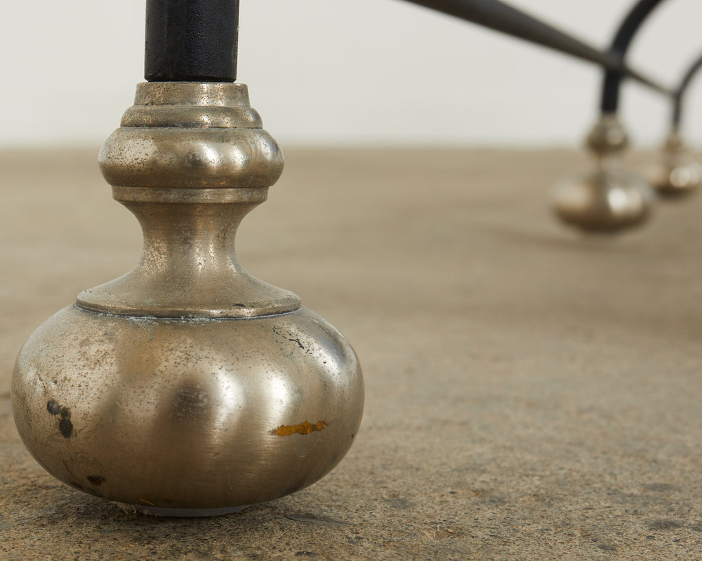 Set of Six Formations Neoclassical Style Iron Estate Chaise Longues