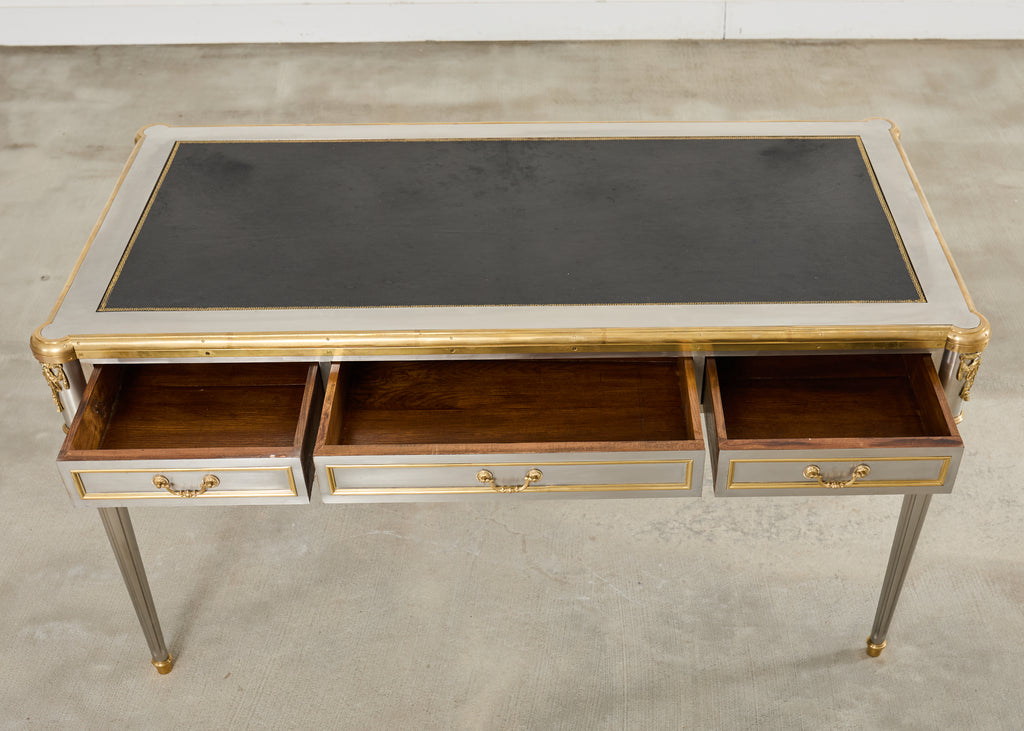 John Vesey Steel Bronze Neoclassical Style Library Table Desk