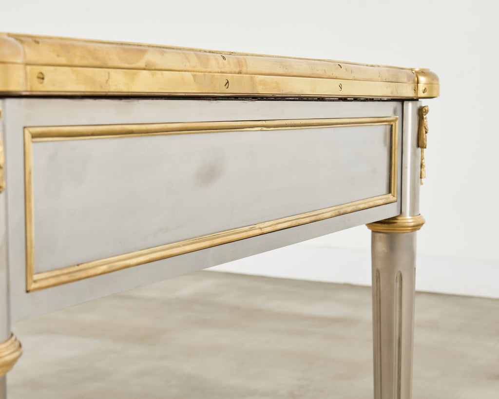 John Vesey Steel Bronze Neoclassical Style Library Table Desk