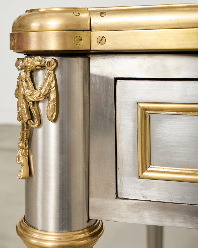 John Vesey Steel Bronze Neoclassical Style Library Table Desk