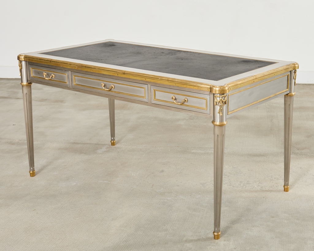 John Vesey Steel Bronze Neoclassical Style Library Table Desk