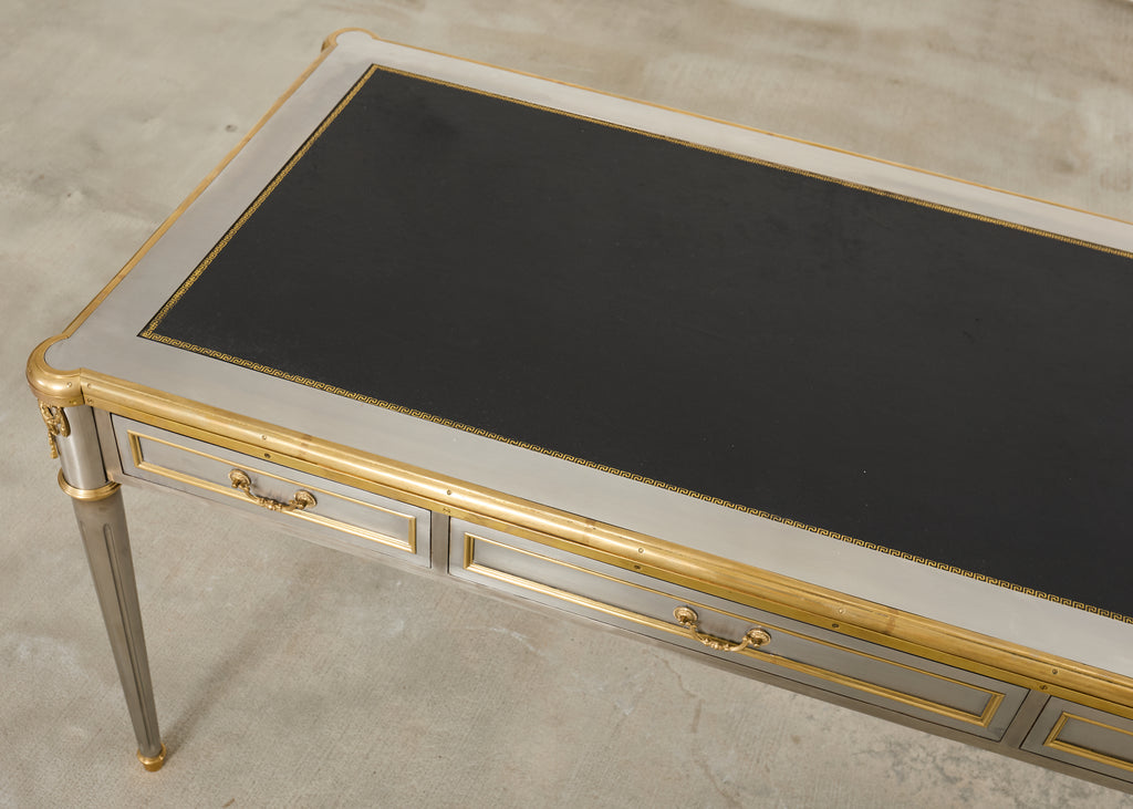 John Vesey Steel Bronze Neoclassical Style Library Table Desk