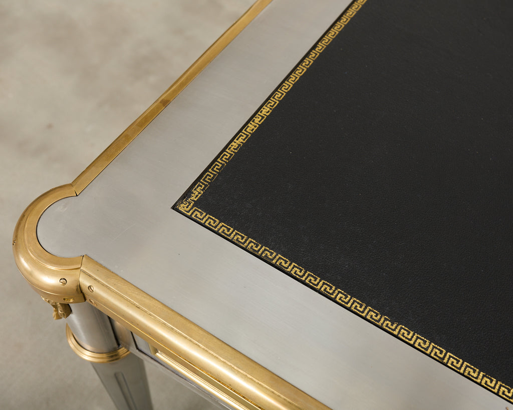 John Vesey Steel Bronze Neoclassical Style Library Table Desk