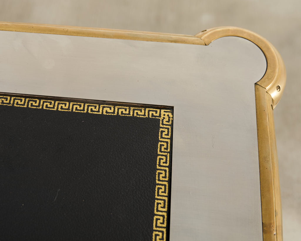 John Vesey Steel Bronze Neoclassical Style Library Table Desk