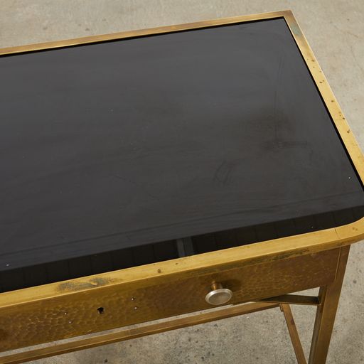 Vienna Secessionist Bronzed Metal Writing Table or Desk
