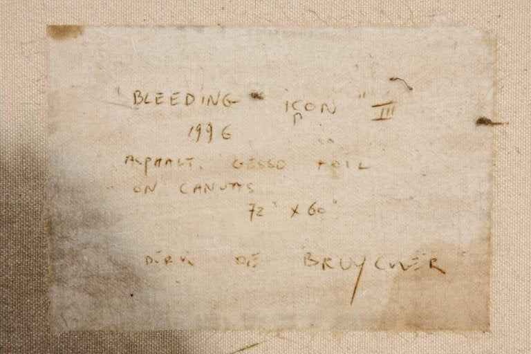 Dirk De Bruycker "Bleeding Icon III" Abstract Painting, 1996