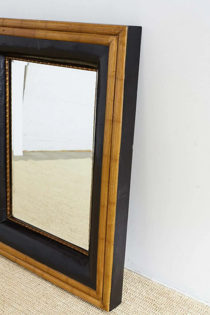 Portuguese Mirror with Faux Bamboo Trim