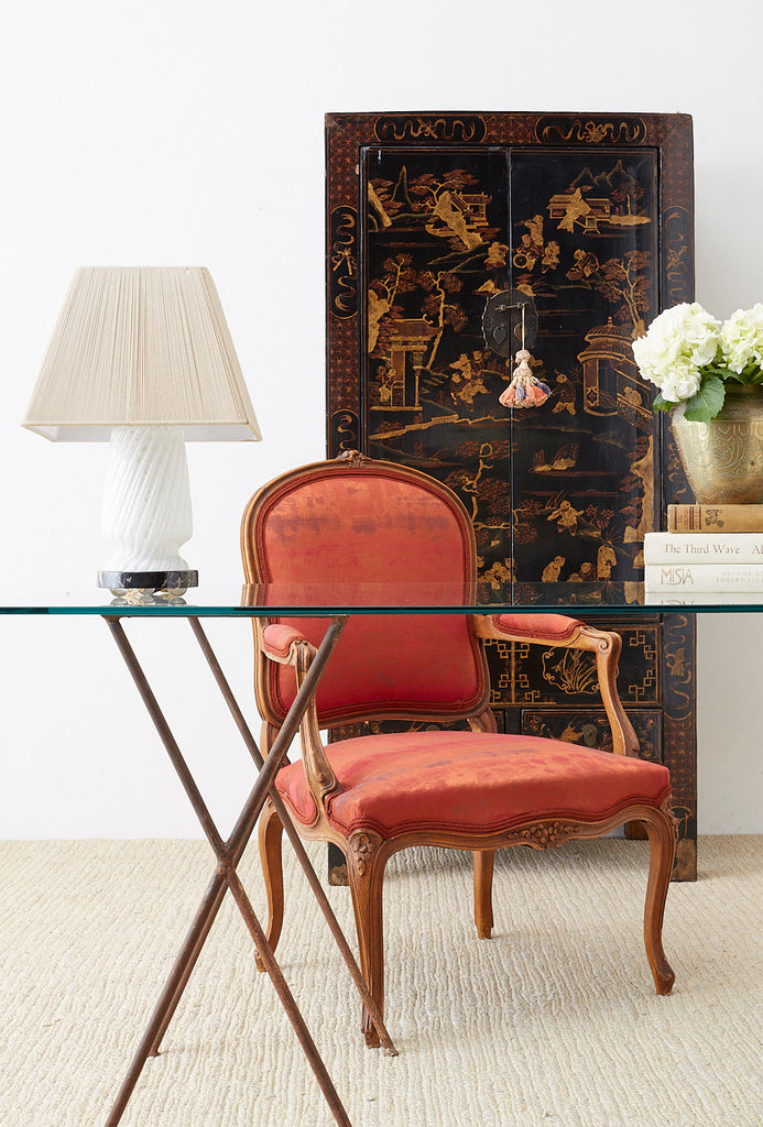 Pair of 19th Century Louis XV Carved Walnut Armchairs
