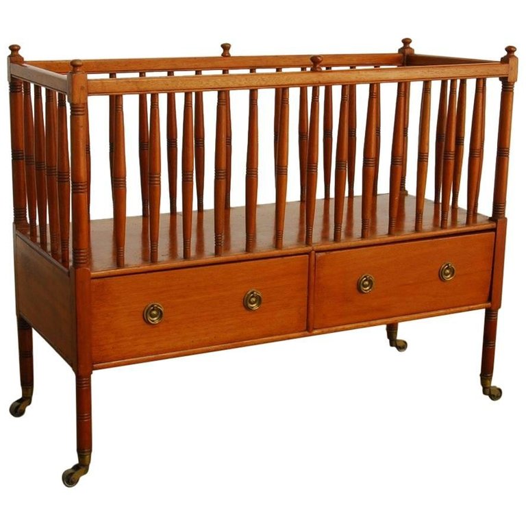 19th Century English Regency Style Mahogany Canterbury