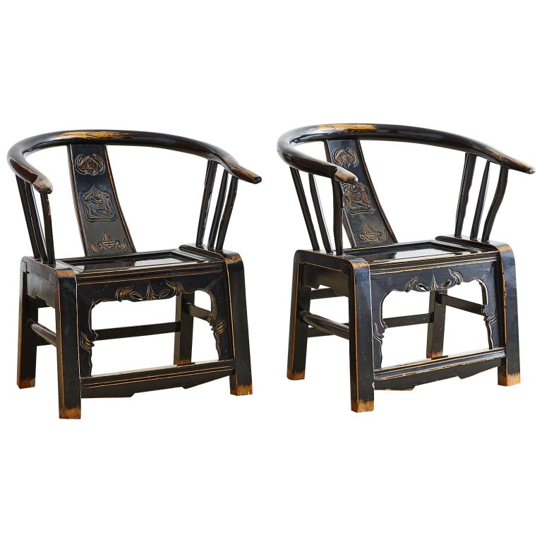 Qing Dynasty Horseshoe Armchairs