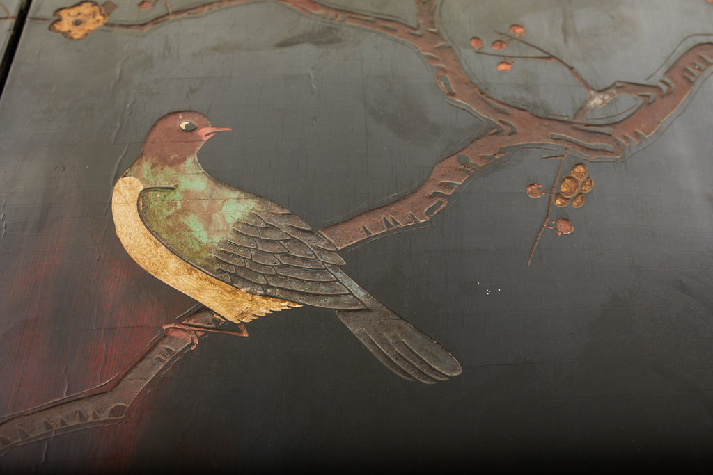 Chinese Qing Twelve Panel Lacquered Coromandel Screen