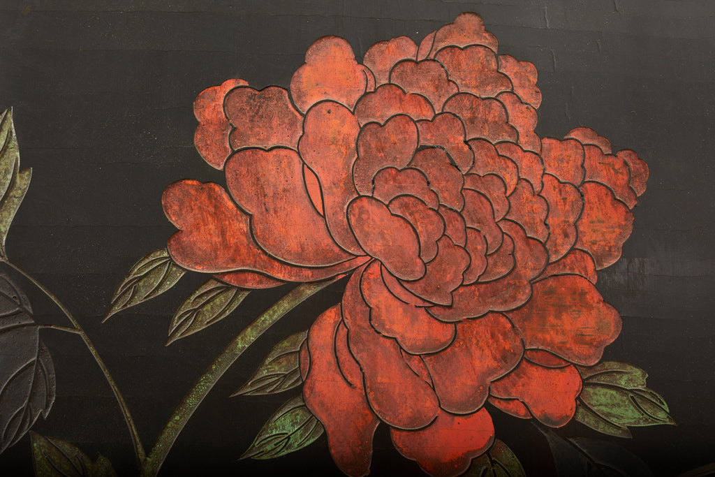 Chinese Qing Twelve Panel Lacquered Coromandel Screen