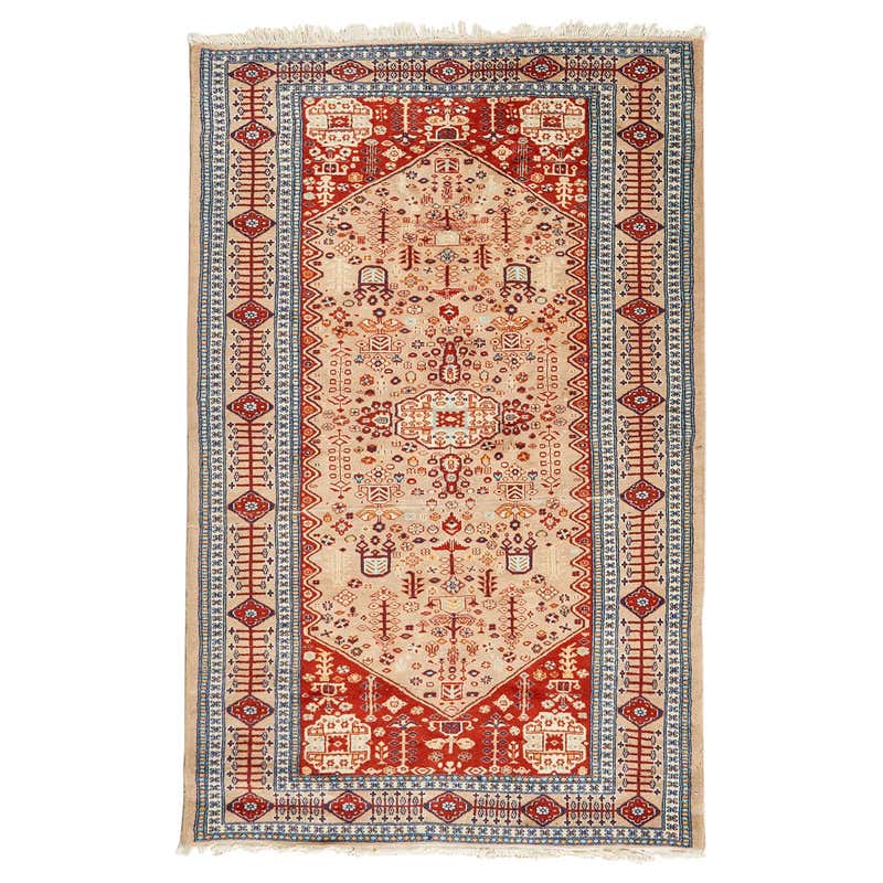 Vintage Pakistani Hand Knotted Rug Carpet