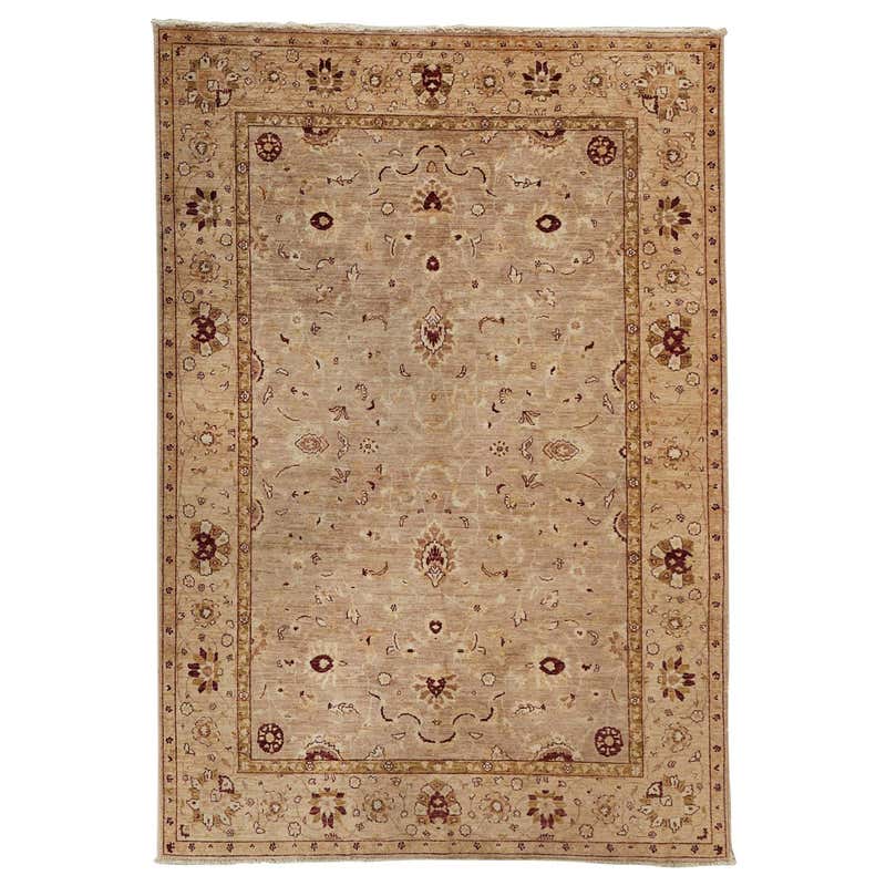 Vintage Khotan Style Beige Rug Carpet