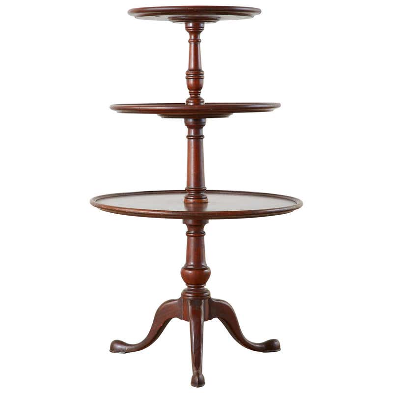 English Georgian Mahogany Three-Tier Dumbwaiter
