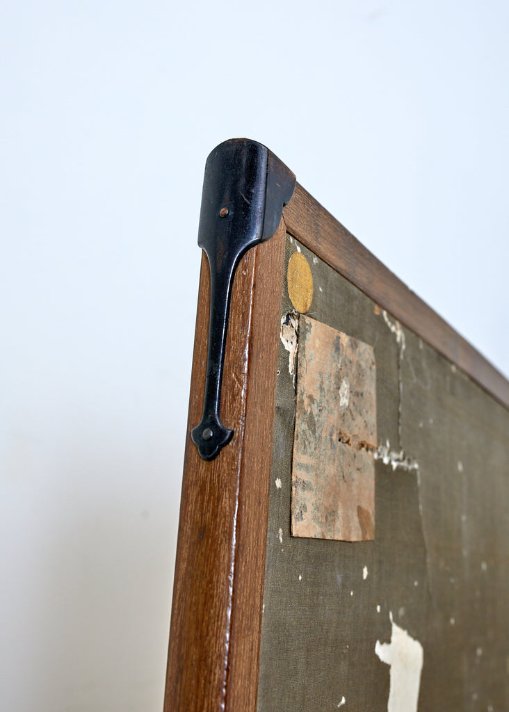 Japanese Six Panel Kano School Winter Landscape Screen