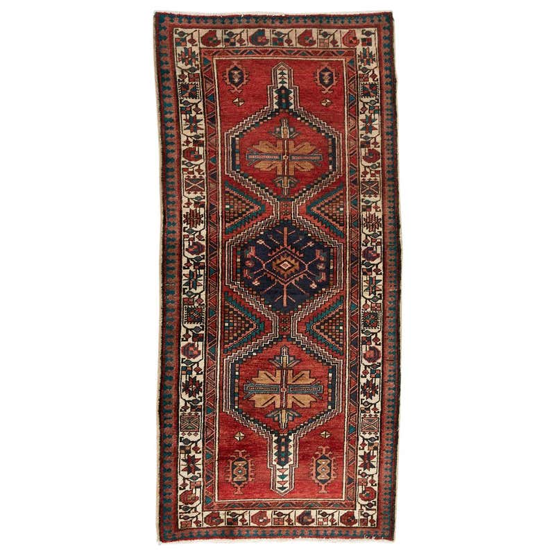 Vintage Persian Kazak Runner Rug