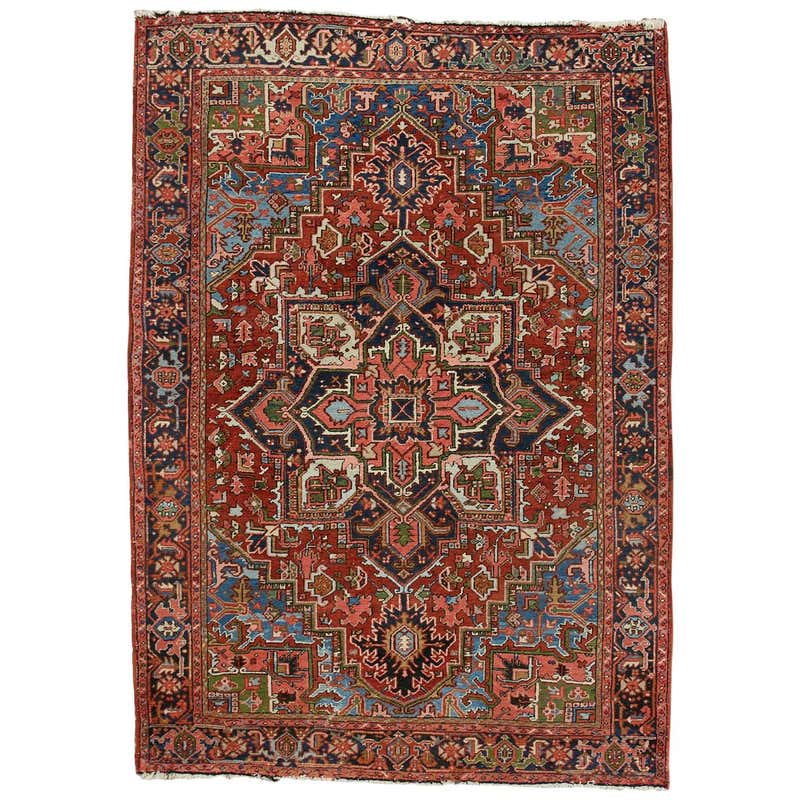 Semi Antique Persian Heriz Carpet