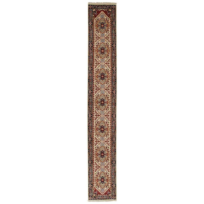 Vintage Indo Persian Serapi Runner Rug