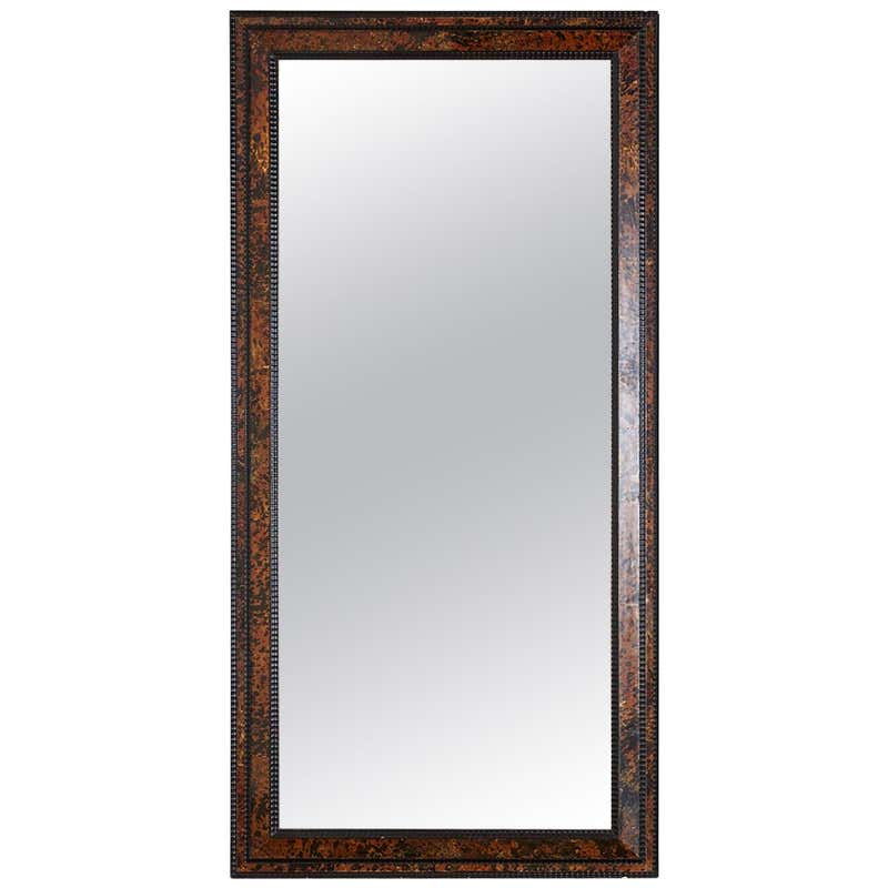 Faux Tortoiseshell and Ebony Dutch Baroque Style Mirror