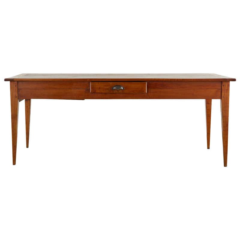 19th Century French Provincial Farmhouse Fruitwood Dining Table