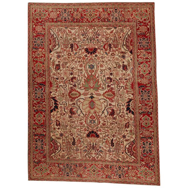 Azeri Persian Heriz Serapi Style Wool Rug