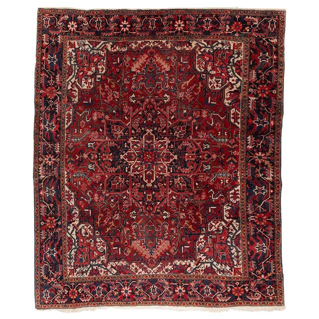 Antique Persian Heriz Serapi Style Rug