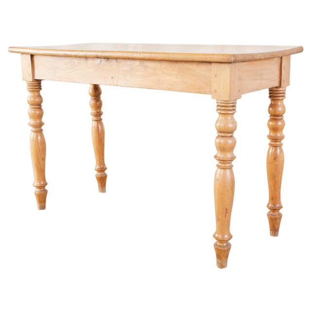 19th Century Country French Fruitwood Farmhouse Console Table