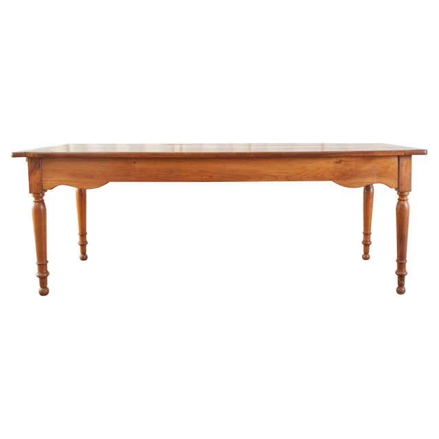 19th Century Country French Provincial Farmhouse Fruitwood Dining Table