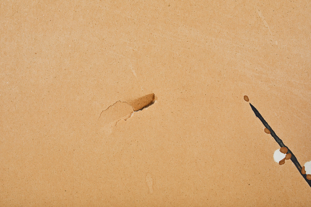 Japanese Showa Two Panel Screen Blossoming Prunus Tree