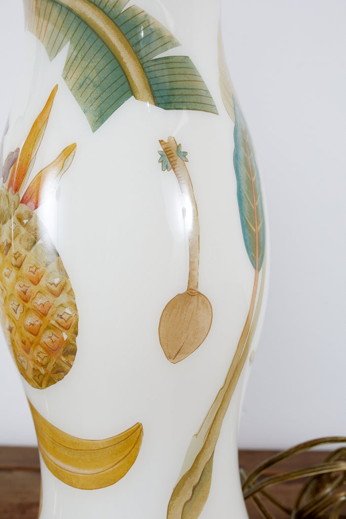 Pair of English Decalcomania Regency Style Table Lamps