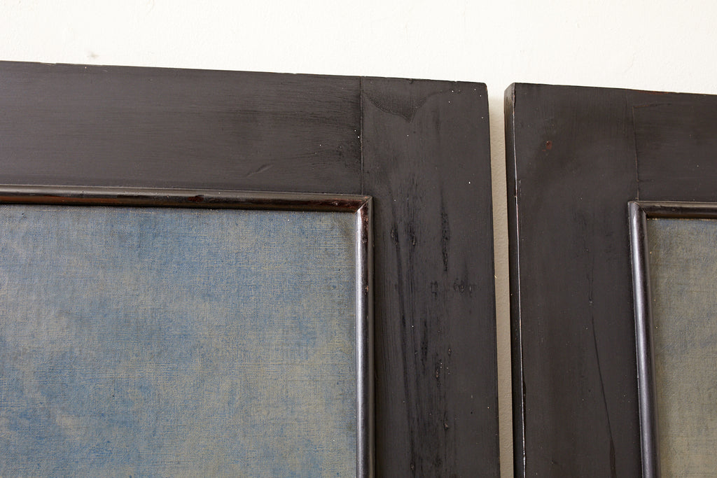 Set of Three French Chinoiserie Framed Canvas Paintings