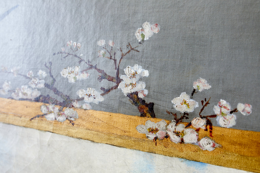 Set of Three French Chinoiserie Framed Canvas Paintings