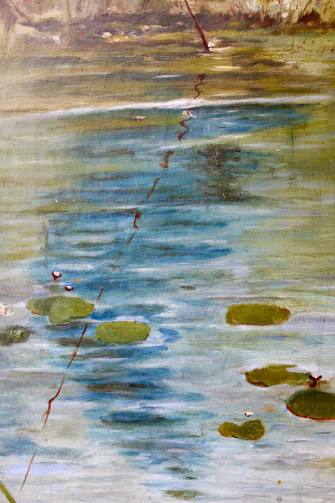 Set of Three French Chinoiserie Framed Canvas Paintings