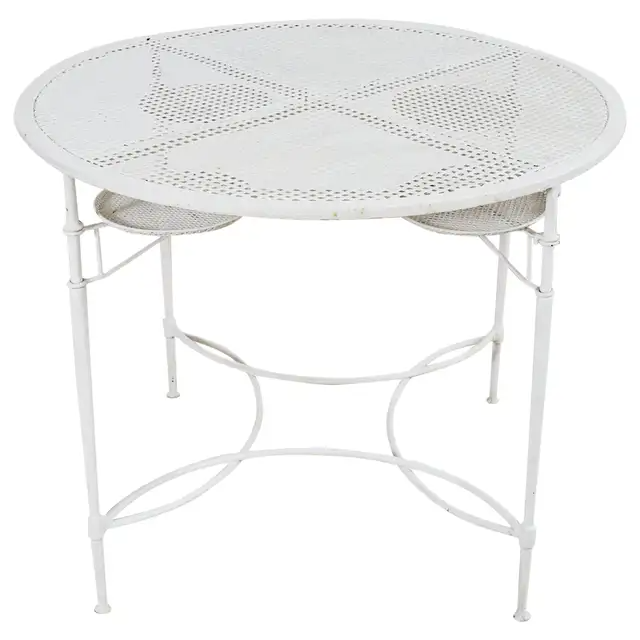 Mario Papperzini for Salterini Garden Dining Table with Drink Holders