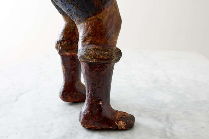 18th Century Italian Carved Santo Boy Sculpture Icon