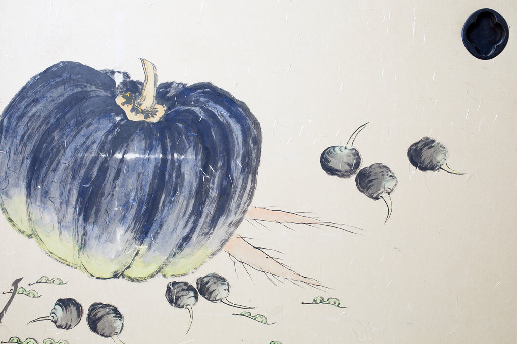 Set of Four Japanese Fusuma Painted Door Panels