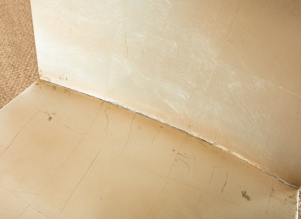 Set of Six Karl Springer JMF Silver Leaf Dining Chairs