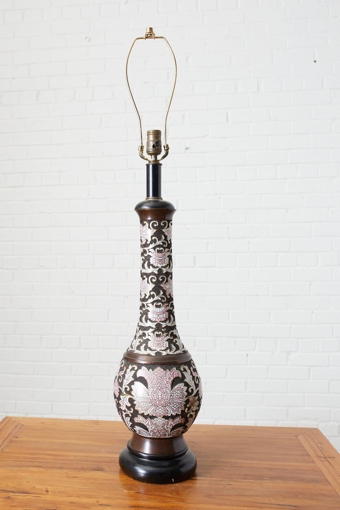 Mid Century Cloisonne Lamp by Wilshire House