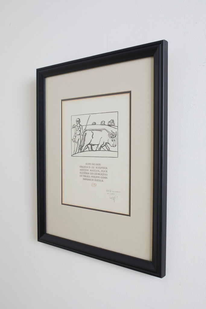 Woodcut Etching from Georgics by Virgil