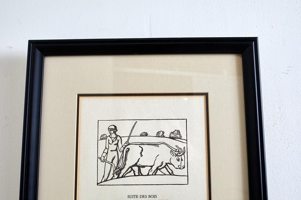 Woodcut Etching from Georgics by Virgil