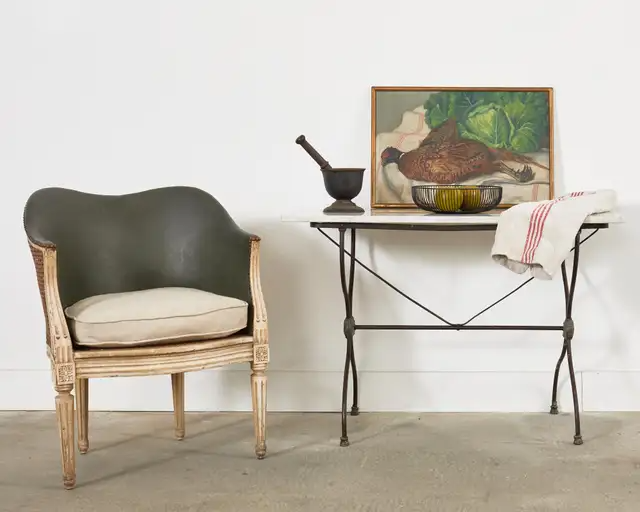 Midcentury French Baroque Style Still Life Pheasant with Cabbage