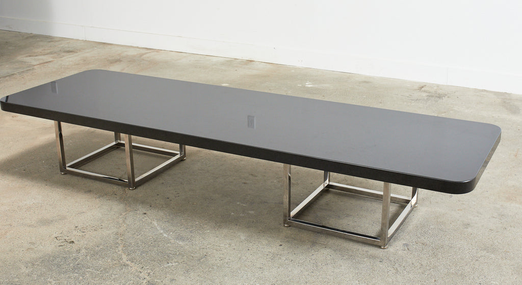 Modern Style Black Granite Coffee Cocktail Table