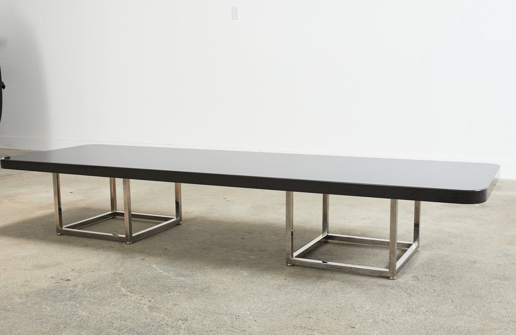 Modern Style Black Granite Coffee Cocktail Table