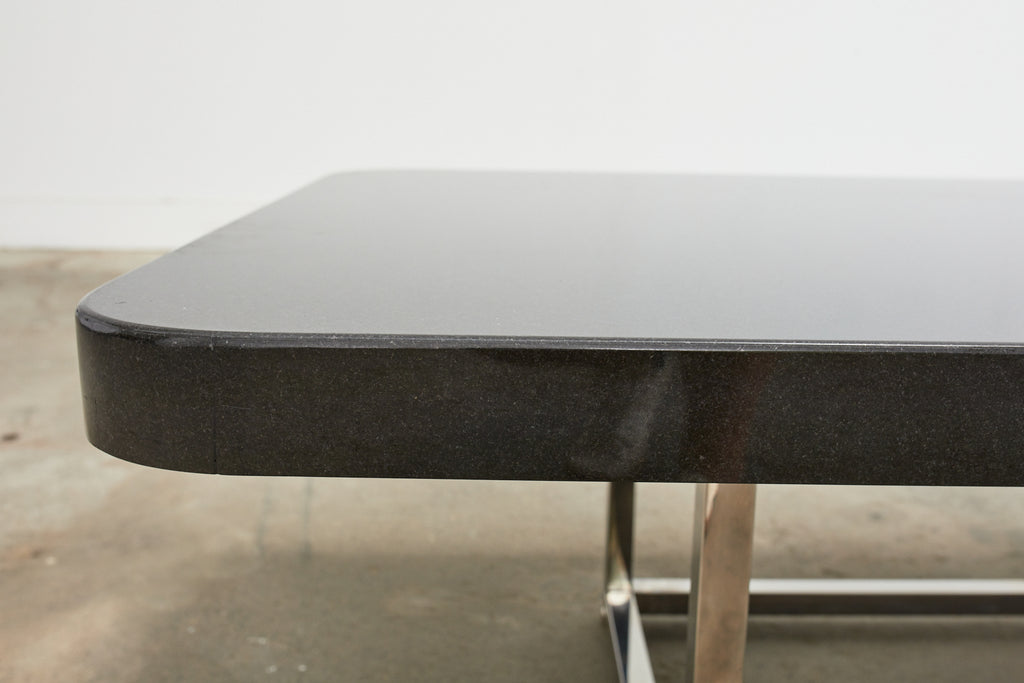 Modern Style Black Granite Coffee Cocktail Table