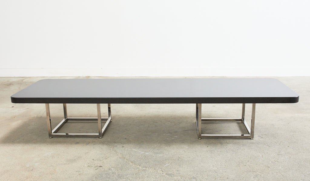 Modern Style Black Granite Coffee Cocktail Table